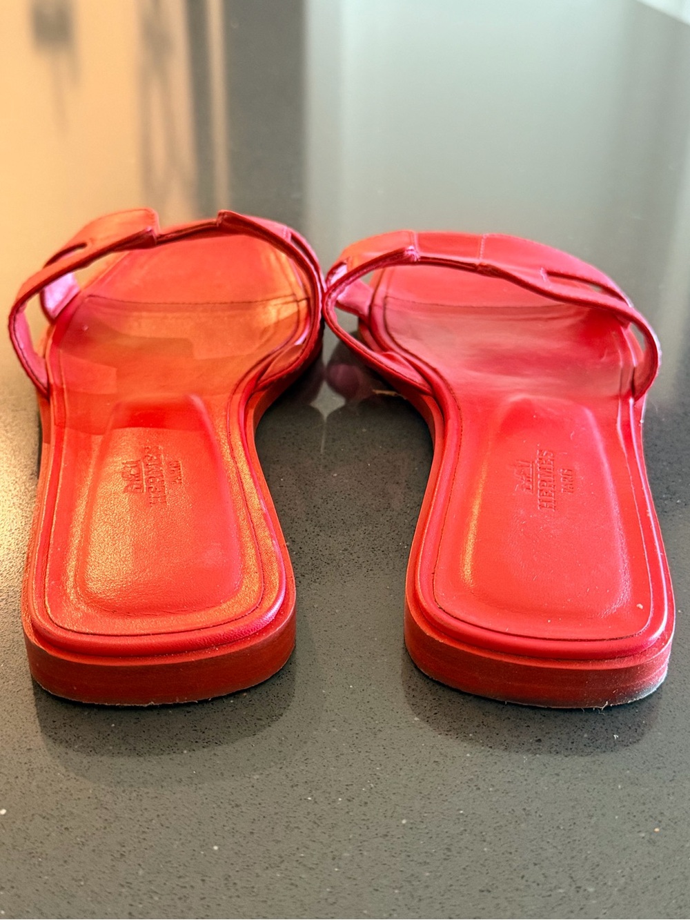 Hermes Oran Rouge Grenadine Size 39 - Picture 6 of 10